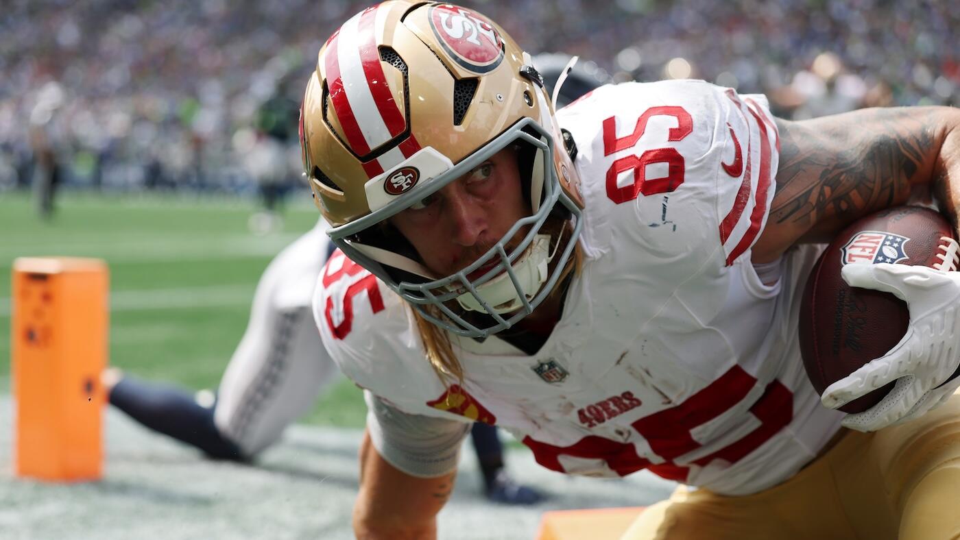 George Kittle injury: 49ers TE (hamstring) ruled out for remainder of Week 1 matchup vs. Seahawks
George Kittle injury: 49ers TE (hamstring) ruled out for remainder of Week 1 matchup vs. Seahawks