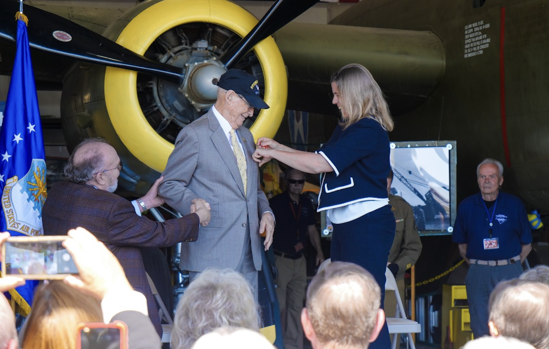 100-year-old B-17 turret gunner knighted by France