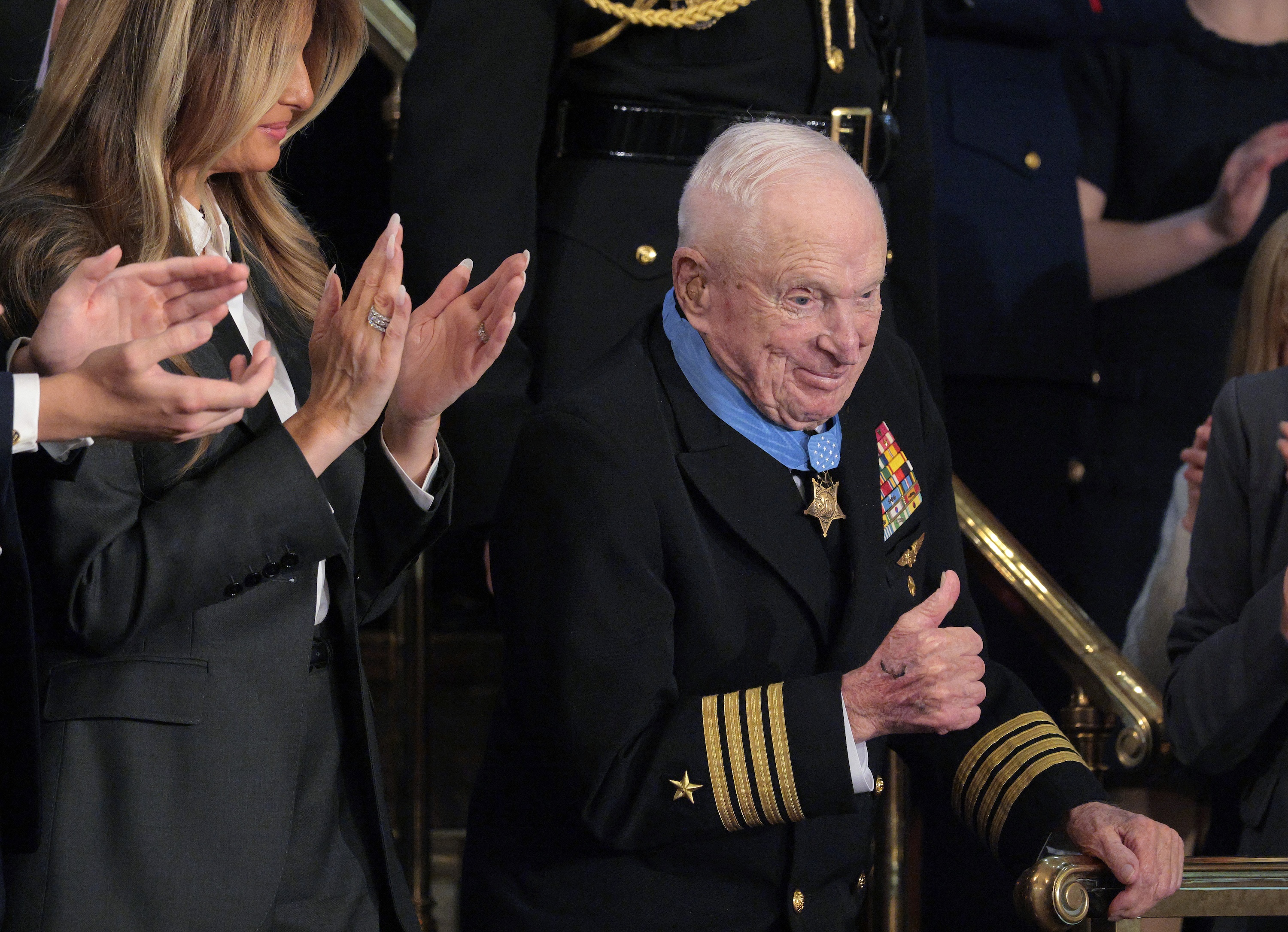 Trump presents Medal of Honor to 100-year-old Korean War veteran during State of the Union